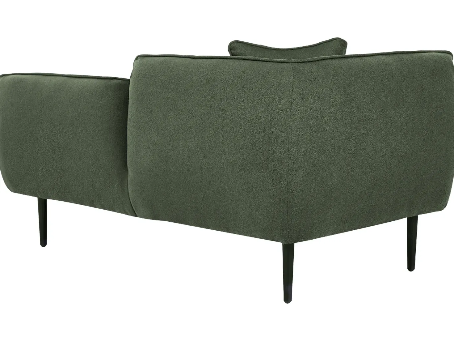 Chaise longue versione sinistra CHEVANNES Bouclé Verde scuro