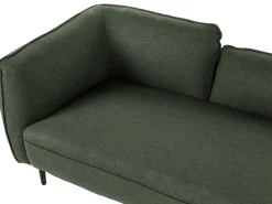 Chaise longue versione sinistra CHEVANNES Bouclé Verde scuro