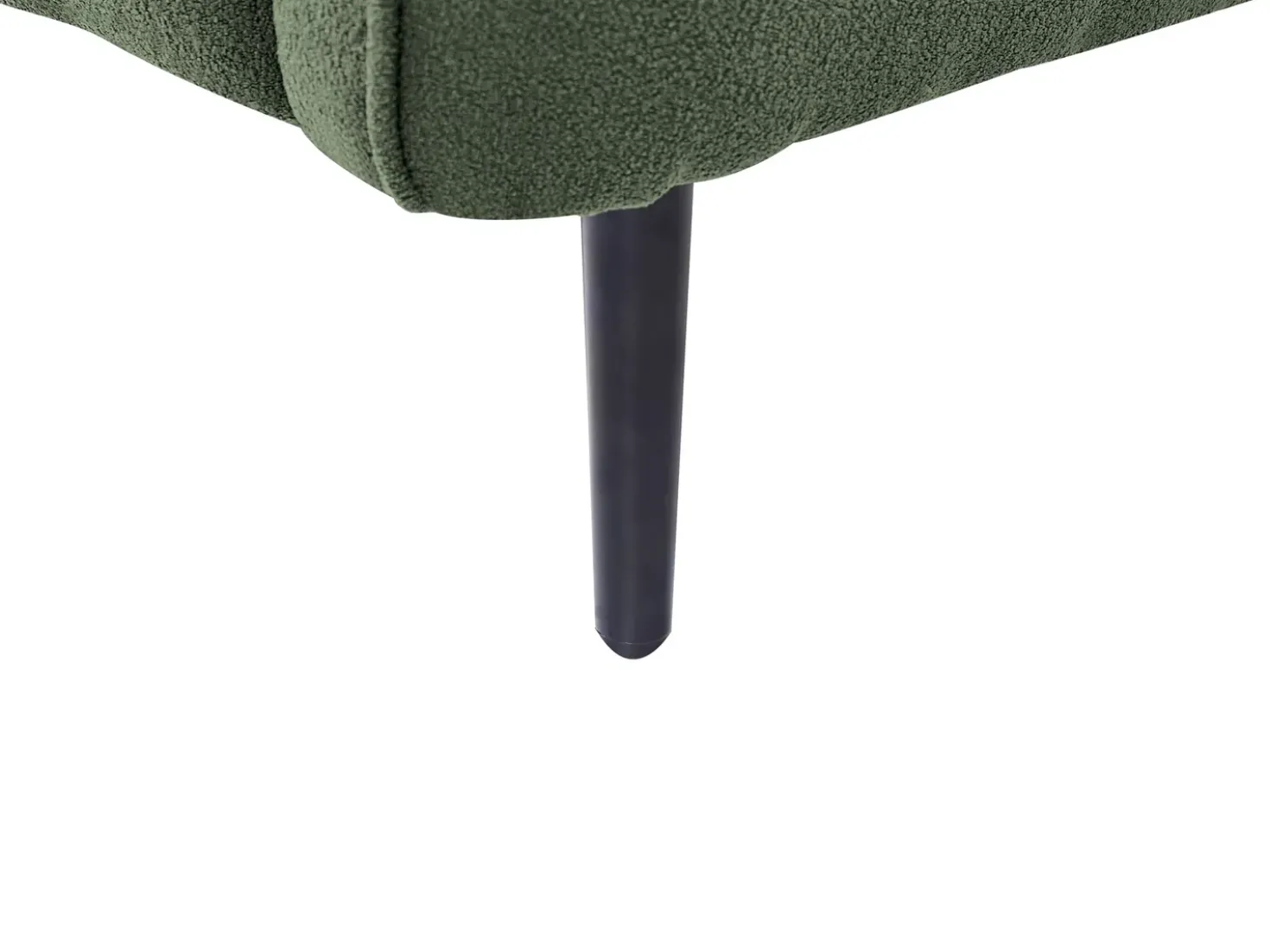 Chaise longue versione sinistra CHEVANNES Bouclé Verde scuro