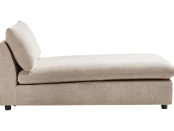Chaise longue VIZILLE Tessuto Tortora