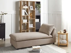 Chaise longue VIZILLE Tessuto Tortora