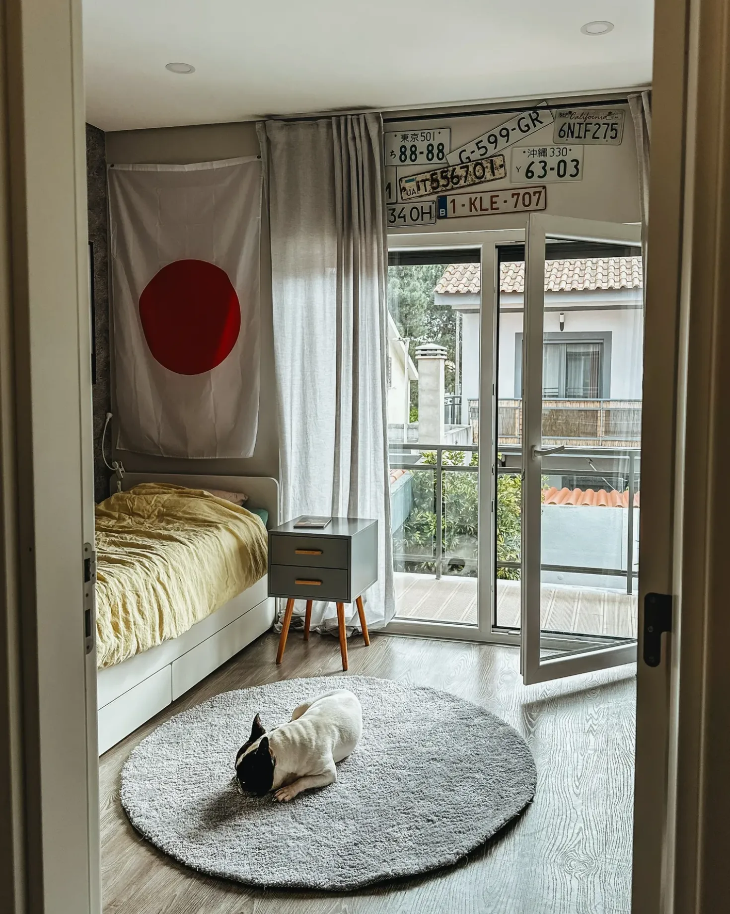 Comodino 2 cassetti ALABAMA Grigio
