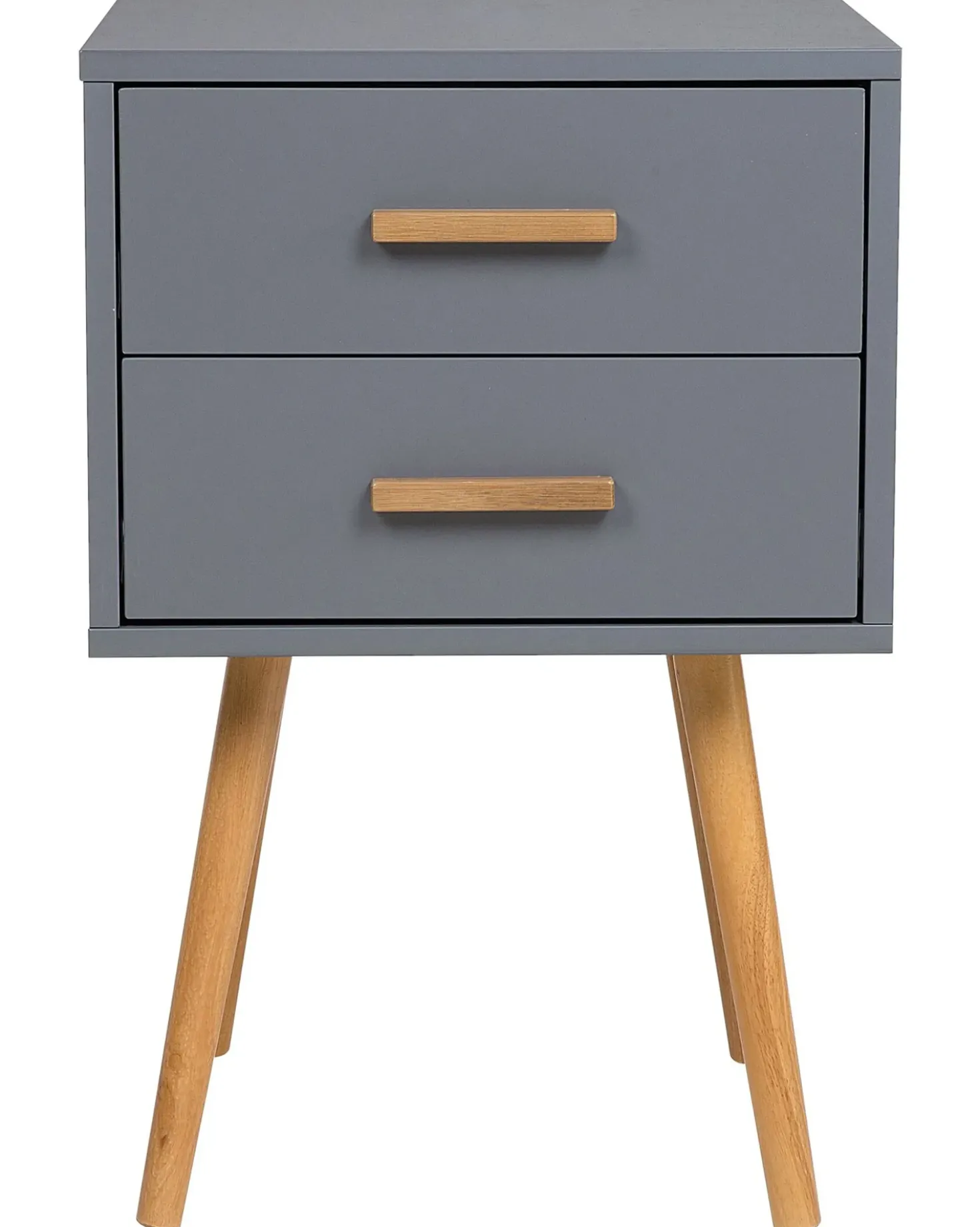 Comodino 2 cassetti ALABAMA Grigio