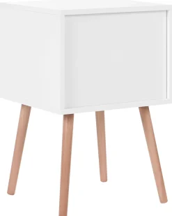 Comodino 2 cassetti ALABAMA Bianco