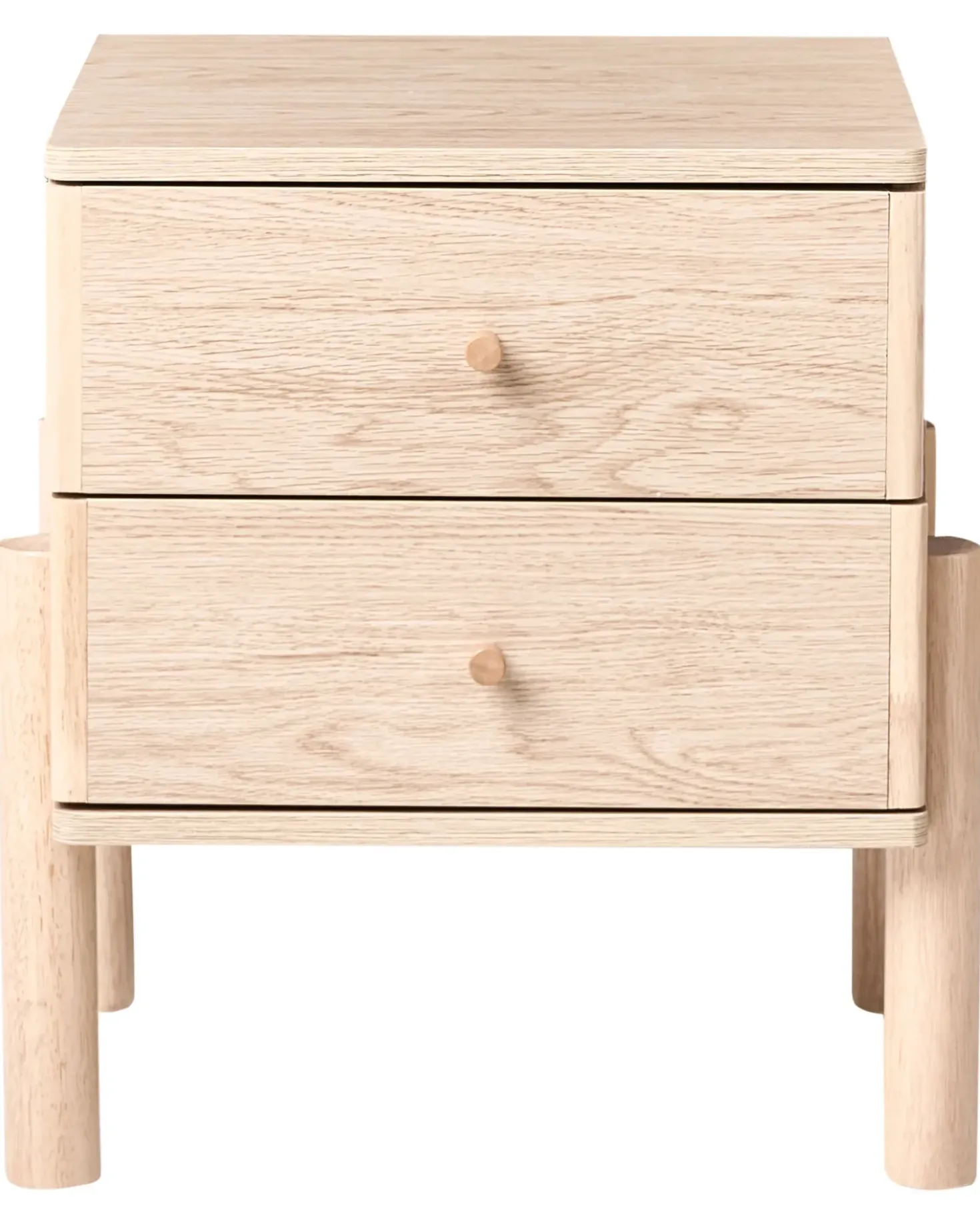 Comodino 2 cassetti COLLINS Marrone chiaro