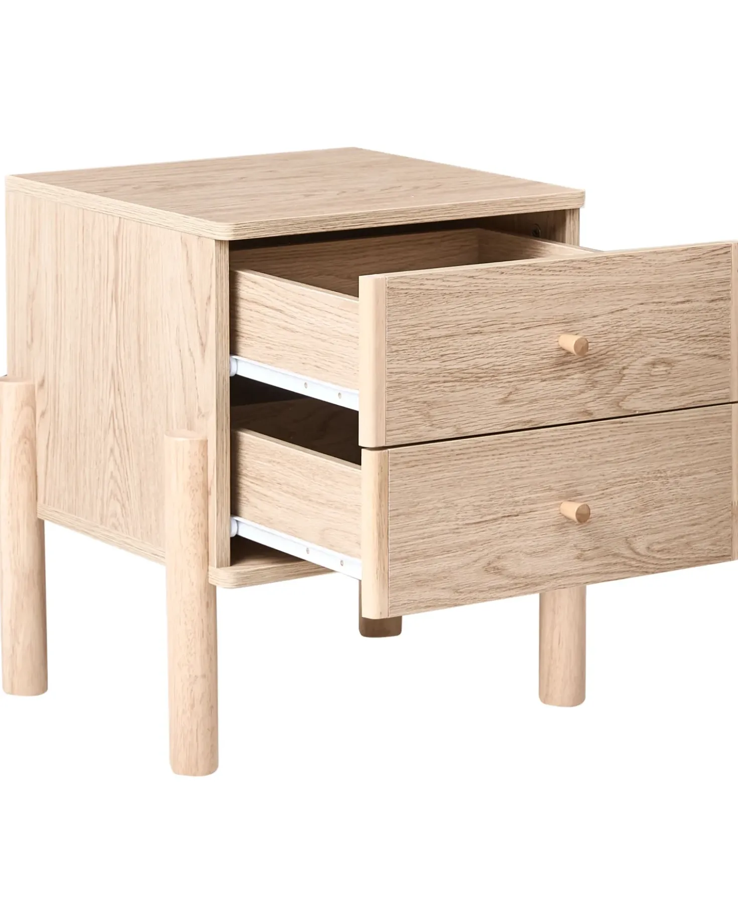 Comodino 2 cassetti COLLINS Marrone chiaro