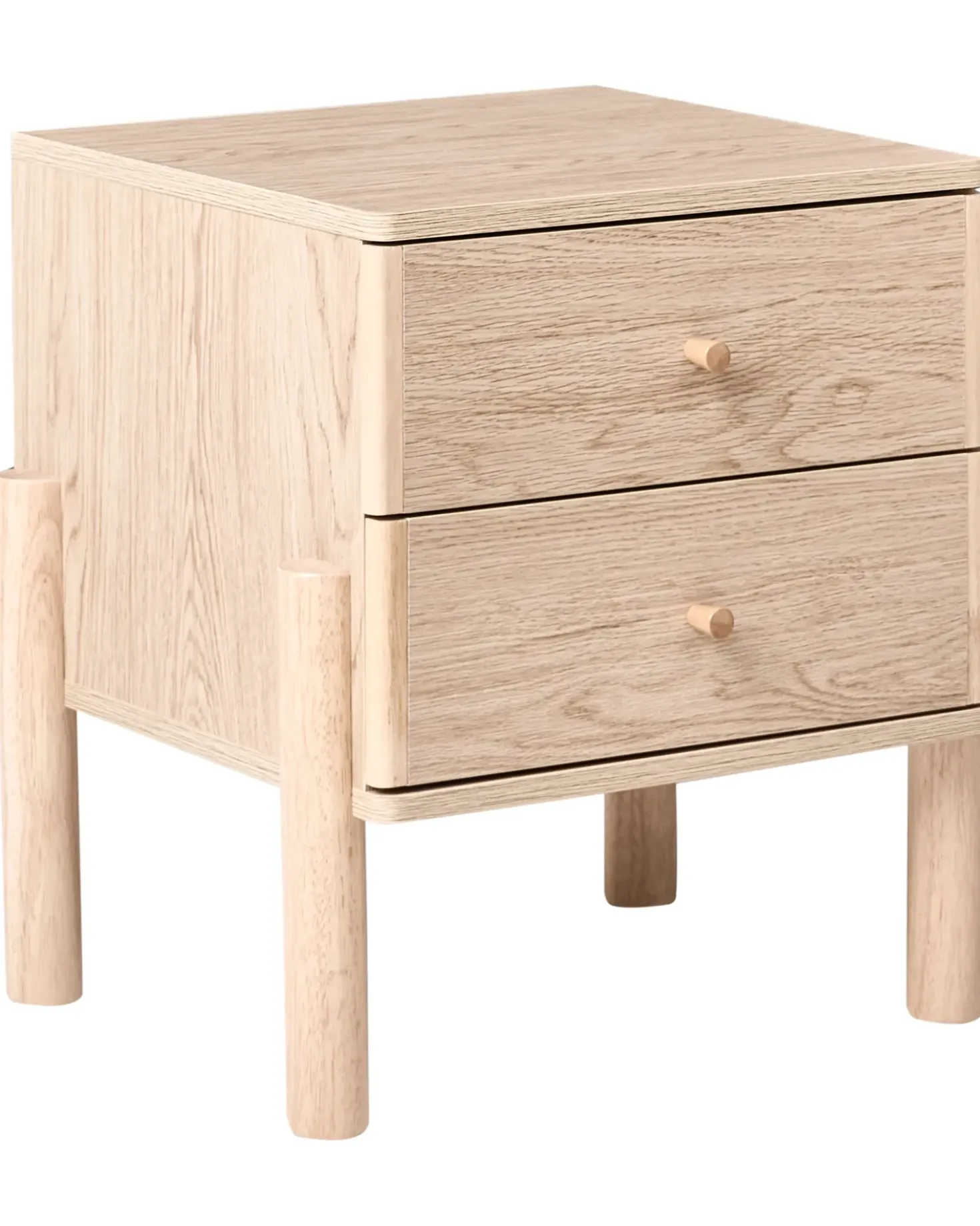Comodino 2 cassetti COLLINS Marrone chiaro