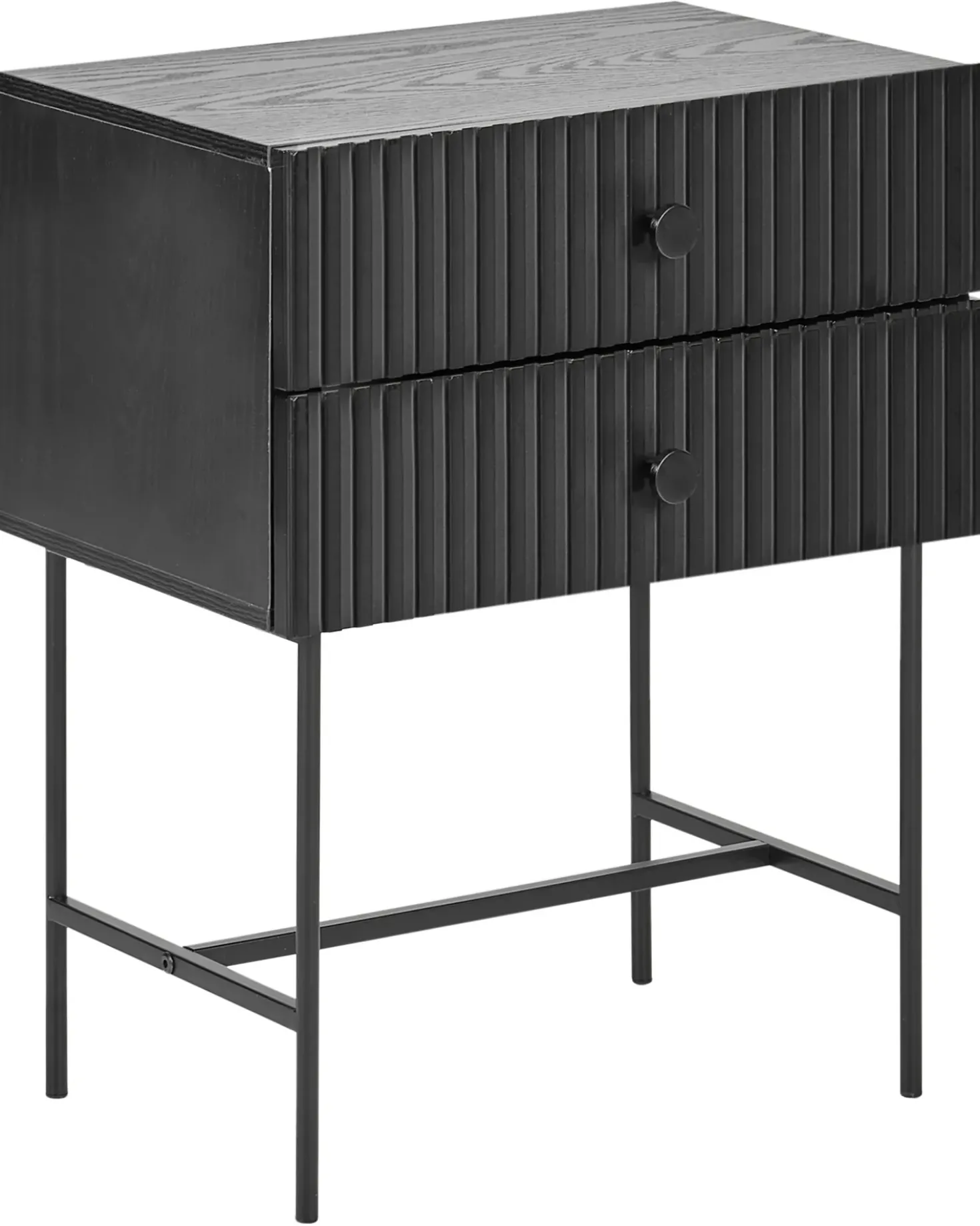 Comodino 2 cassetti COVENTRY Nero