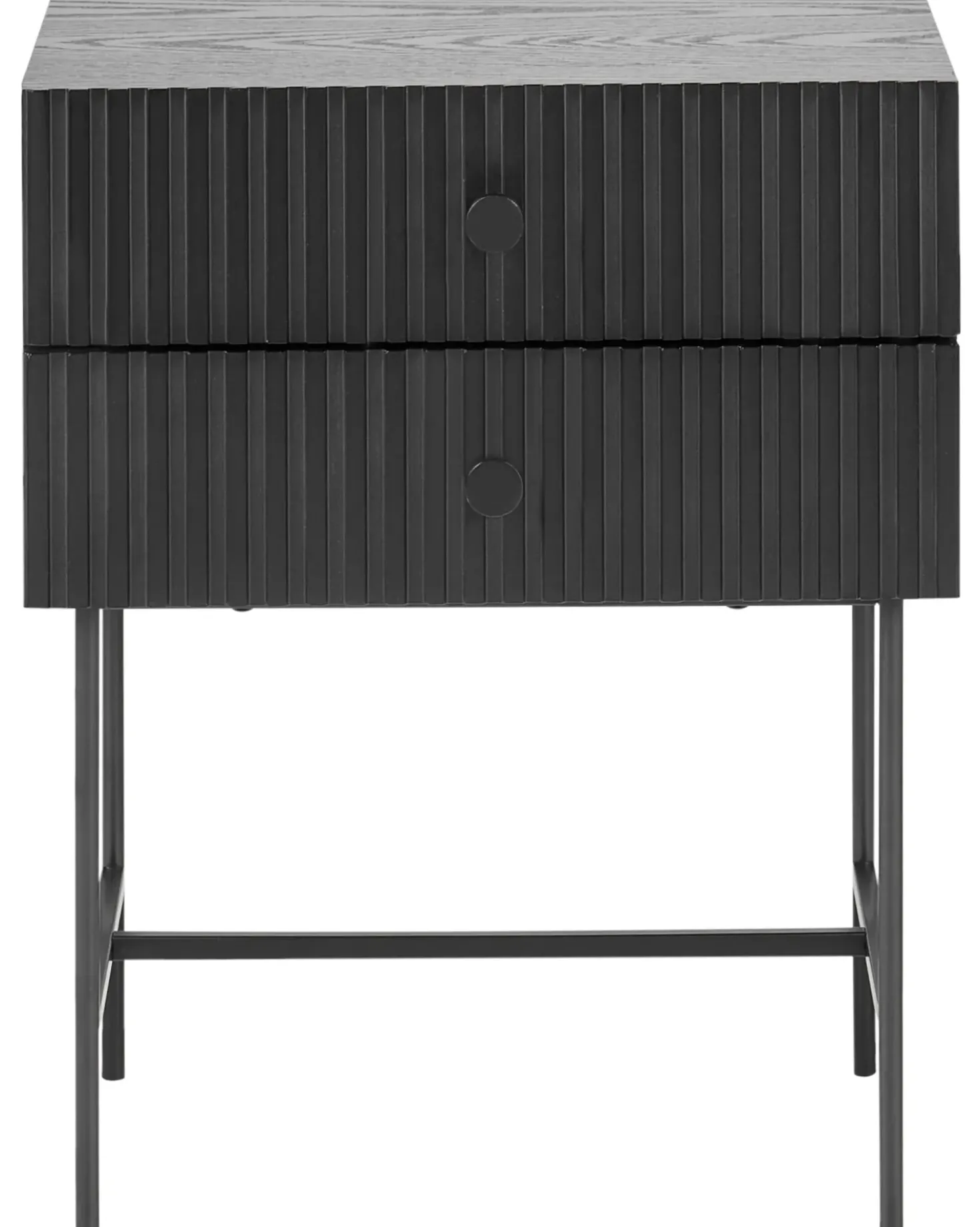Comodino 2 cassetti COVENTRY Nero