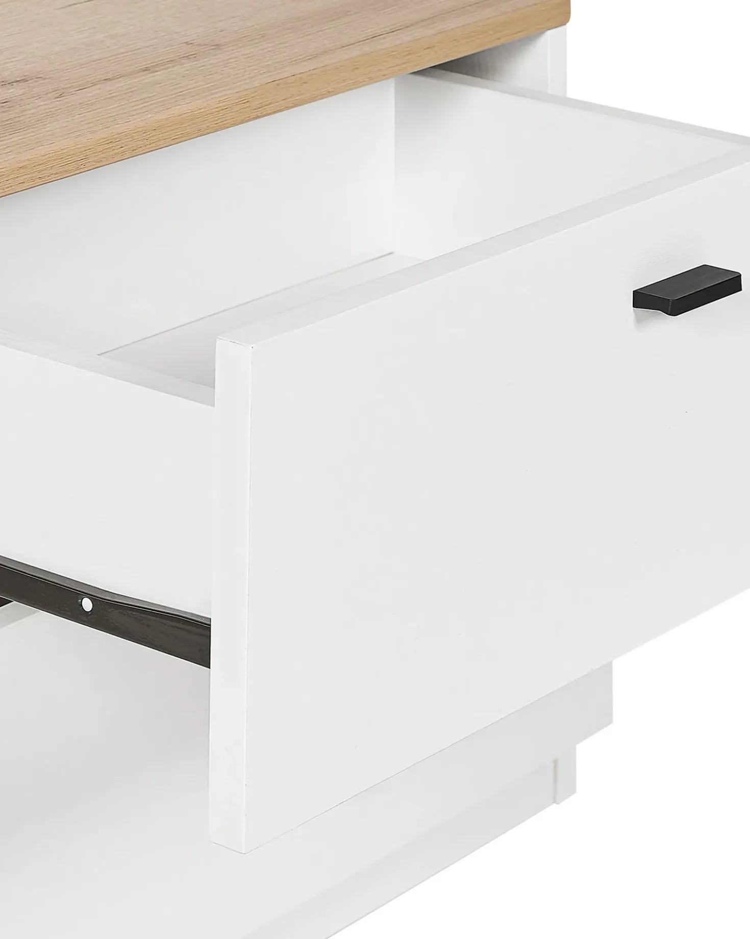 Comodino 2 cassetti EDISON Bianco