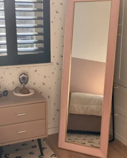 Comodino 2 cassetti ESSONNE Pelle sintetica Beige