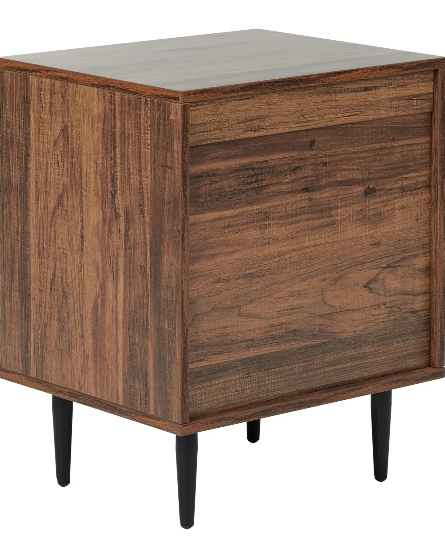 Comodino 2 cassetti KEITH Marrone scuro