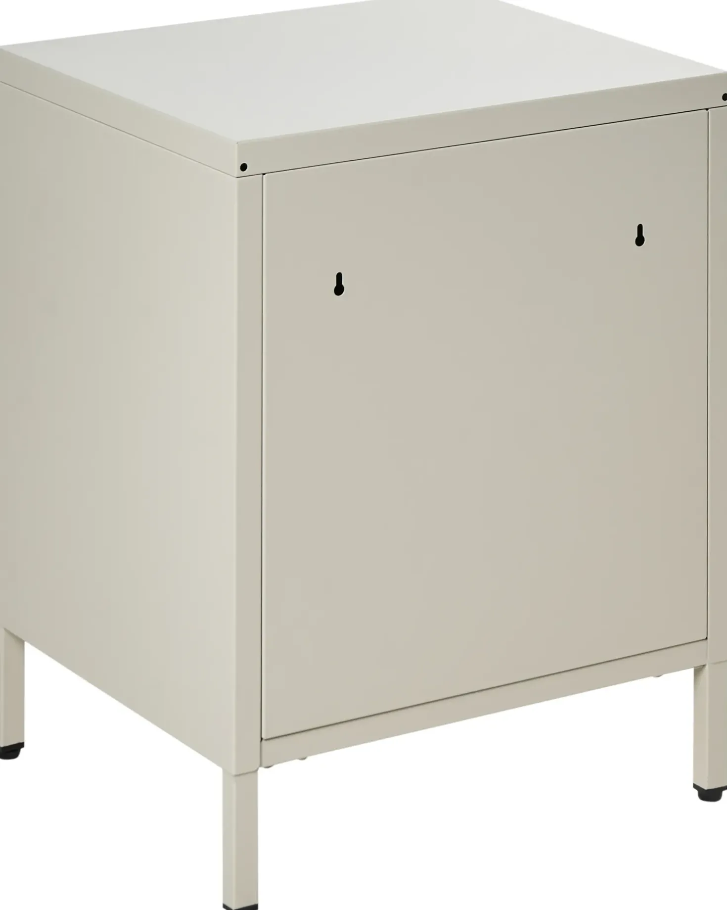 Comodino 2 cassetti KYLEA Metallo Beige