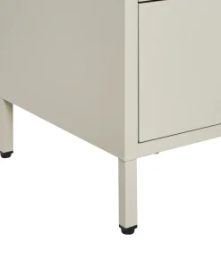 Comodino 2 cassetti KYLEA Metallo Beige