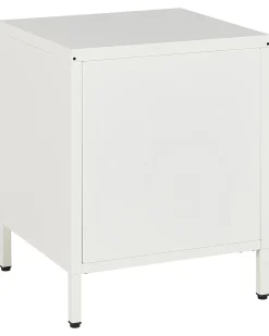 Comodino 2 cassetti KYLEA Metallo Bianco