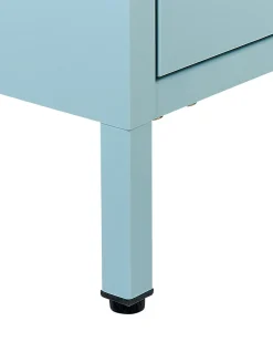 Comodino 2 cassetti MALAVI Metallo Azzurro
