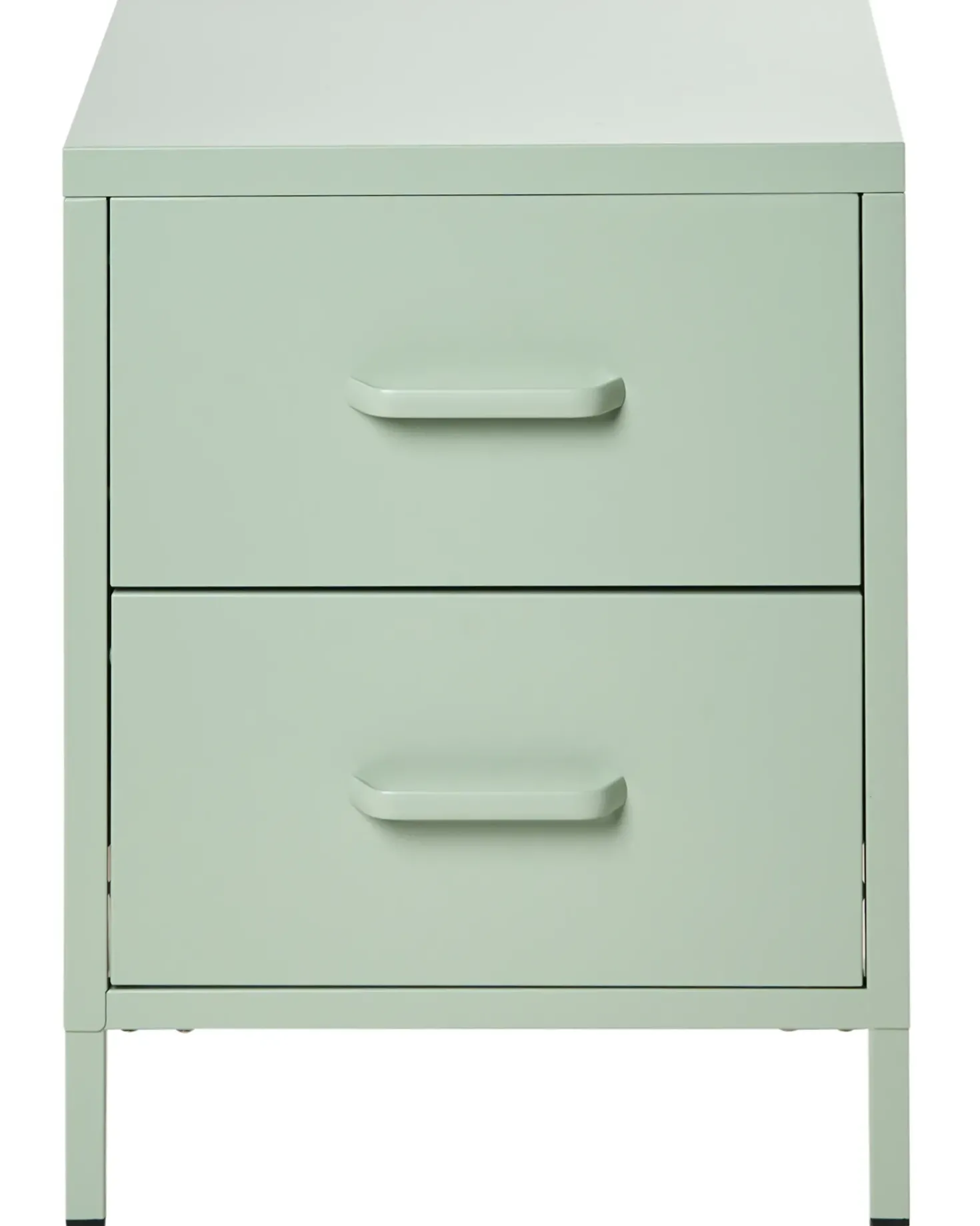 Comodino 2 cassetti MALAVI Metallo Verde menta