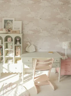 Comodino 2 cassetti MALAVI Metallo Rosa