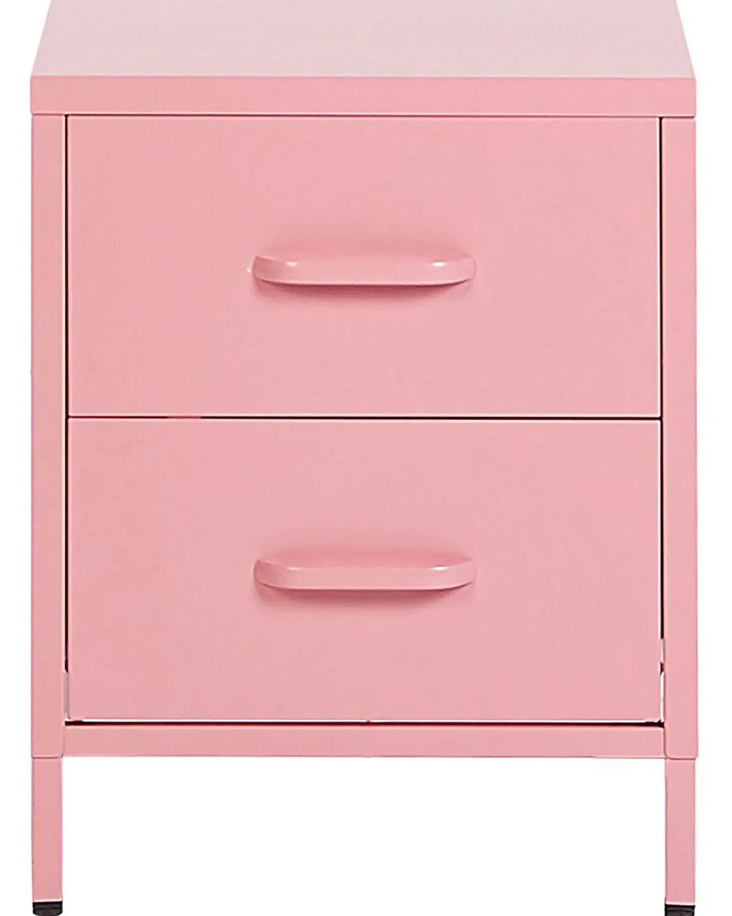 Comodino 2 cassetti MALAVI Metallo Rosa