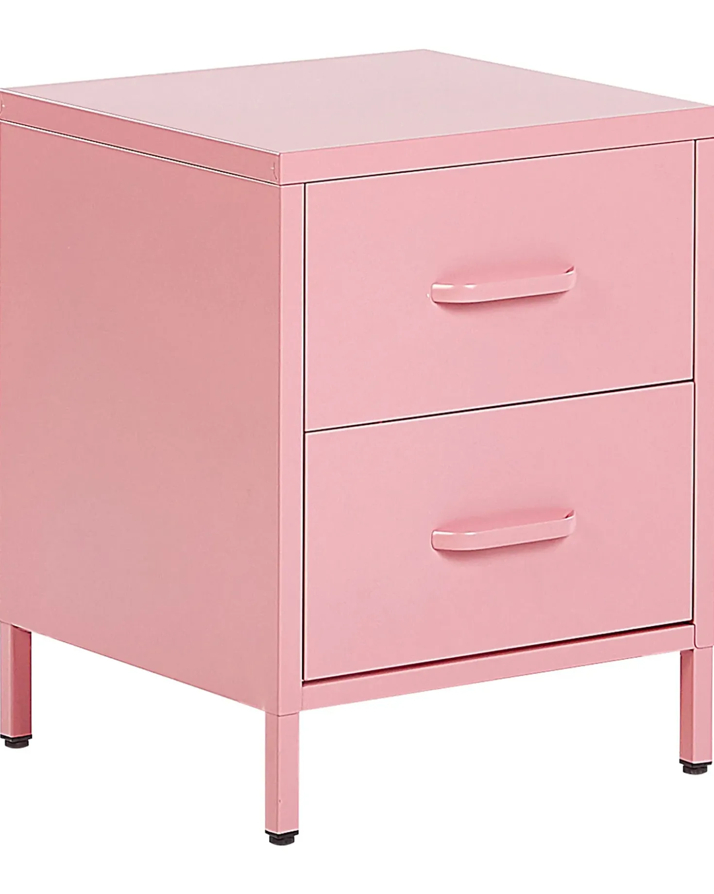 Comodino 2 cassetti MALAVI Metallo Rosa