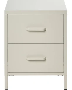 Comodino 2 cassetti MALAVI Metallo Beige