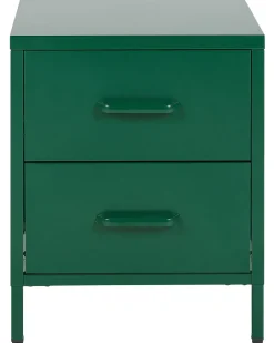 Comodino 2 cassetti MALAVI Metallo Verde
