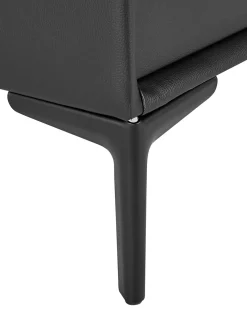 Comodino 2 cassetti SEZANNE Pelle sintetica Nero