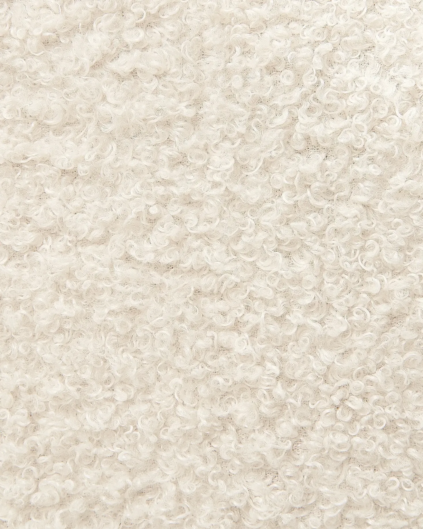 Comodino 2 cassetti SEZANNE Bouclé Bianco sporco