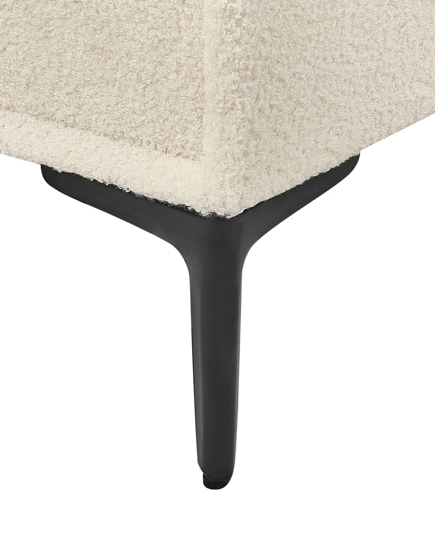 Comodino 2 cassetti SEZANNE Bouclé Bianco sporco