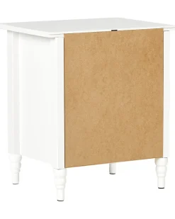 Comodino 2 cassetti SHILLINGTON Legno di pino Bianco