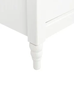 Comodino 2 cassetti SHILLINGTON Legno di pino Bianco