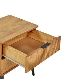 Comodino 2 cassetti TIMMINS Legno di pino Marrone
