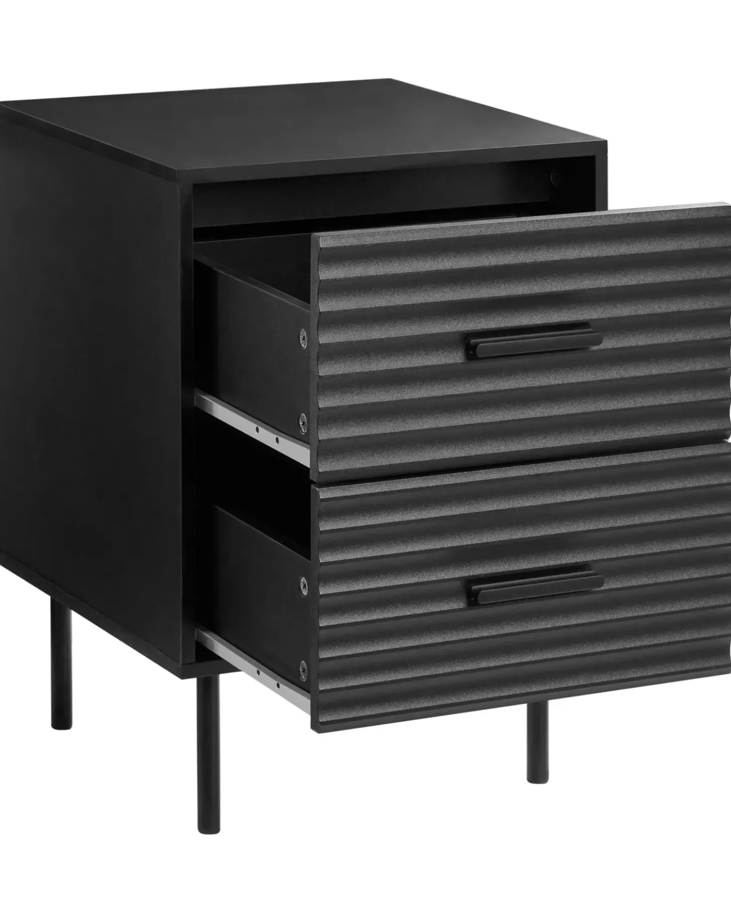 Comodino 2 cassetti WALGETT Nero