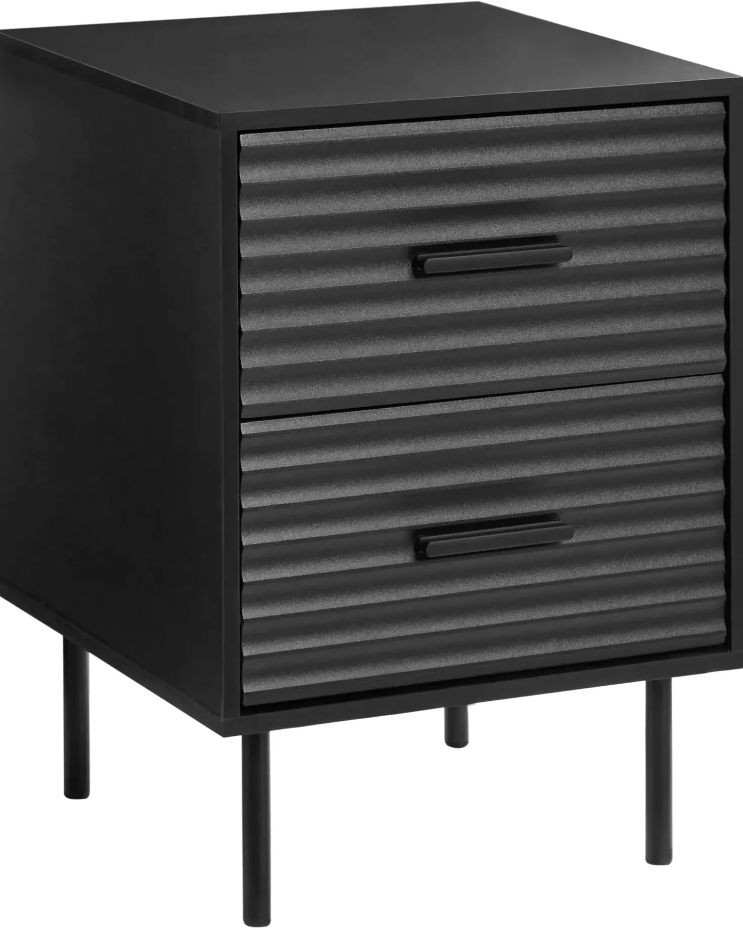 Comodino 2 cassetti WALGETT Nero