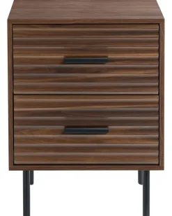 Comodino 2 cassetti WALGETT Marrone scuro