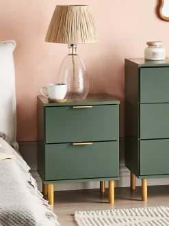 Comodino 2 cassetti WALPOLE Verde