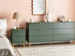 Comodino 2 cassetti WALPOLE Verde