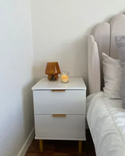 Comodino 2 cassetti WALPOLE Bianco