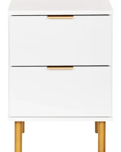 Comodino 2 cassetti WALPOLE Bianco