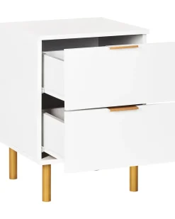 Comodino 2 cassetti WALPOLE Bianco