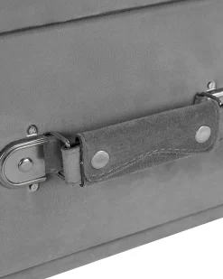 Comodino 1 cassetto EUROSTAR Velluto Grigio