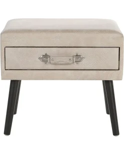 Comodino 1 cassetto EUROSTAR Pelle sintetica Beige