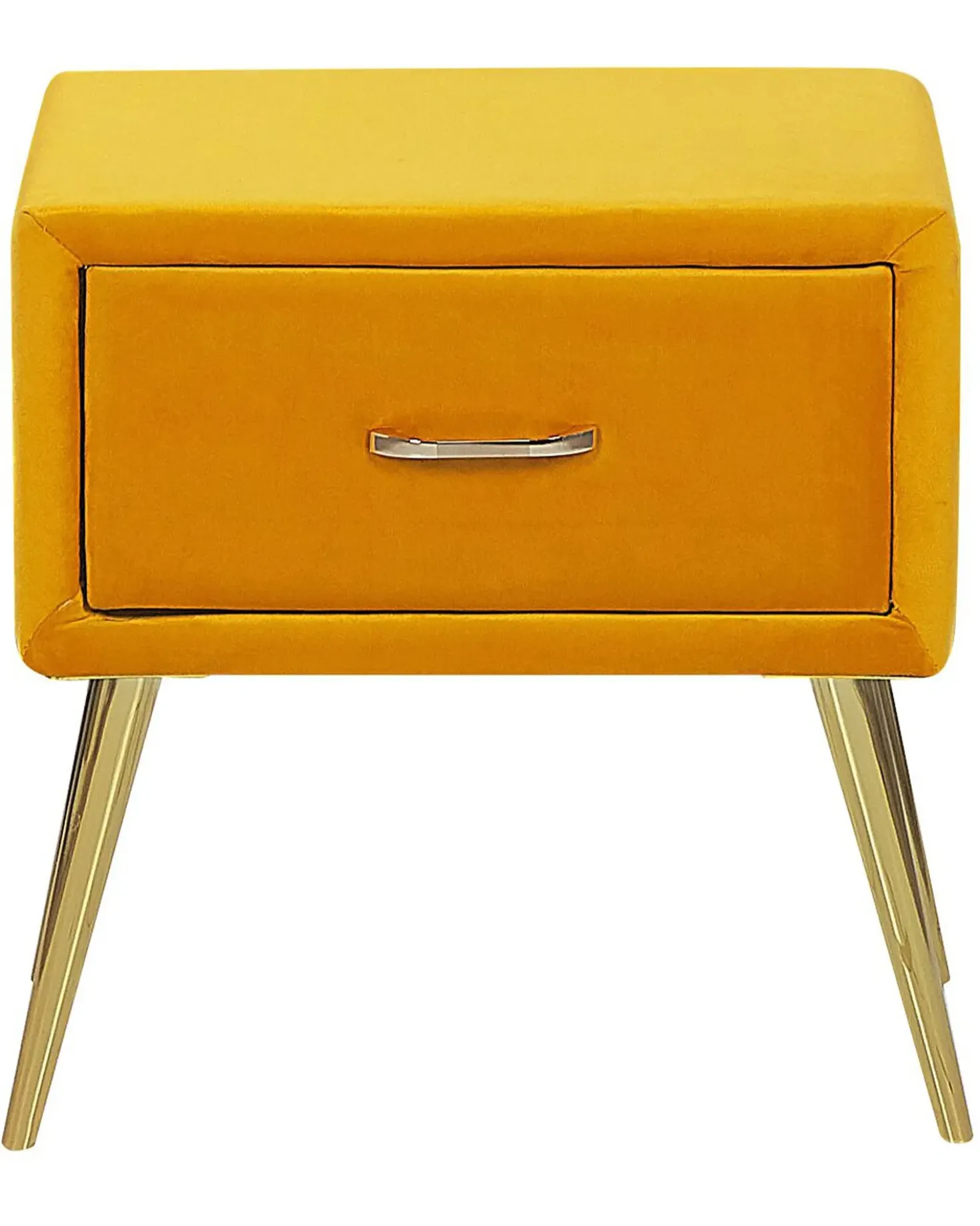 Comodino 1 cassetto FLAYAT Velluto Senape