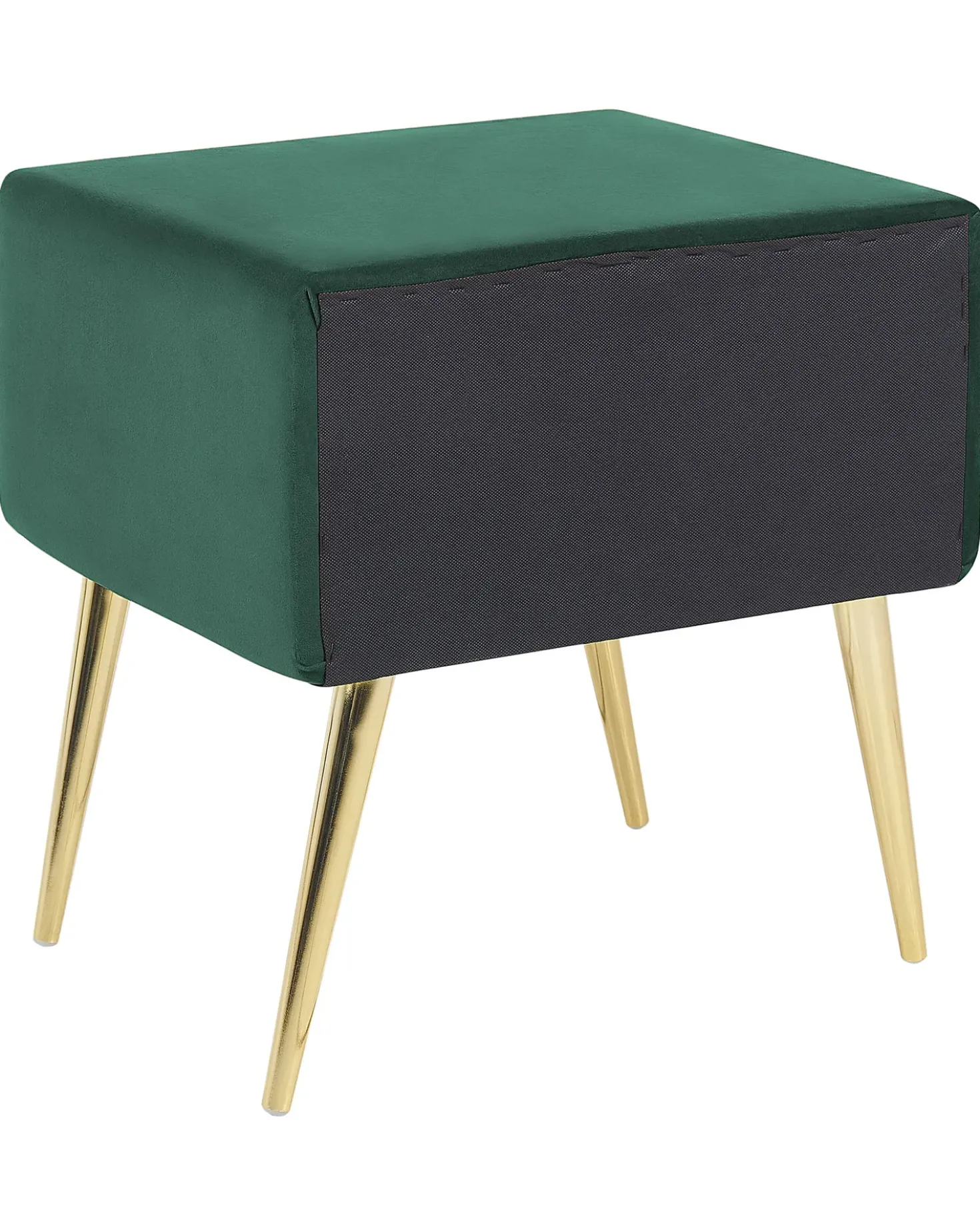 Comodino 1 cassetto FLAYAT Velluto Verde smeraldo