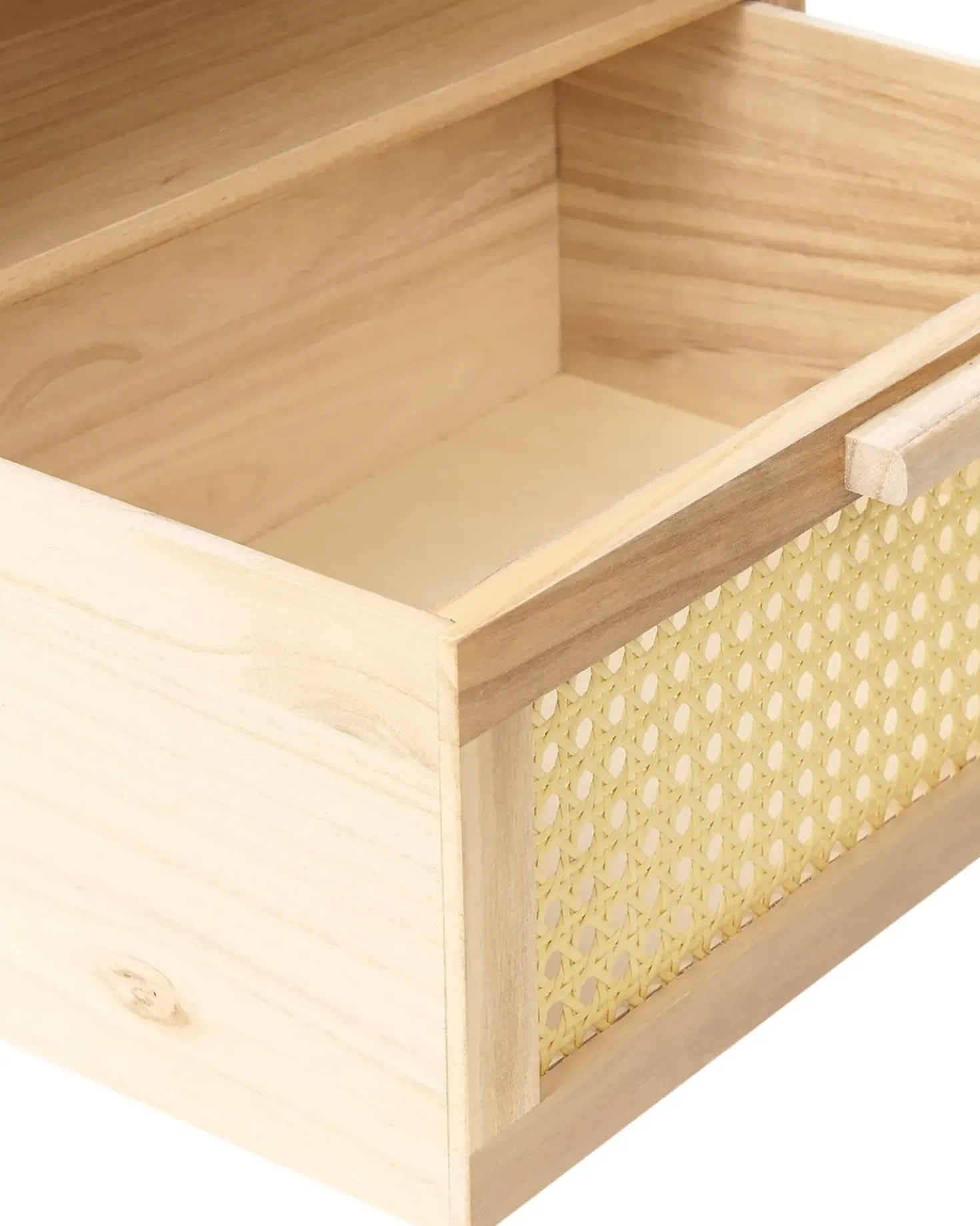 Comodino 1 cassetto SENEY Legno di Paulownia Marrone chiaro