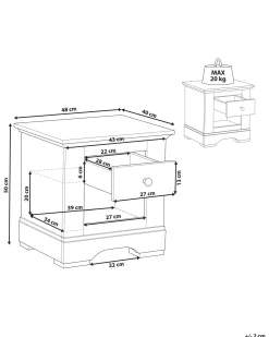 Comodino 1 cassetto WINGLAY Bianco
