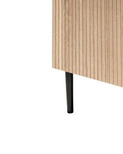 Comodino BLYTHE Frassino naturale Nero