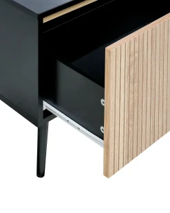 Comodino BLYTHE Frassino naturale Nero