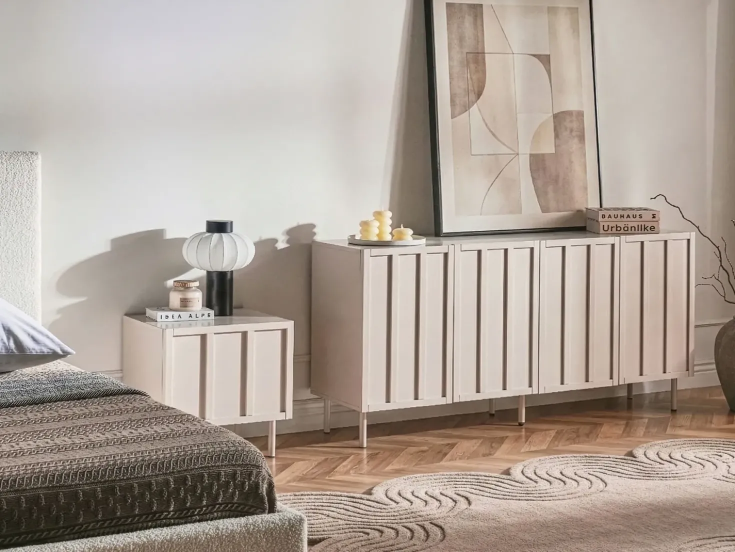Comodino CLUNES Beige chiaro