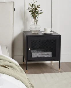 Comodino OSSETT Metallo Nero